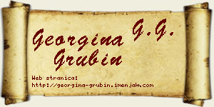 Georgina Grubin vizit kartica